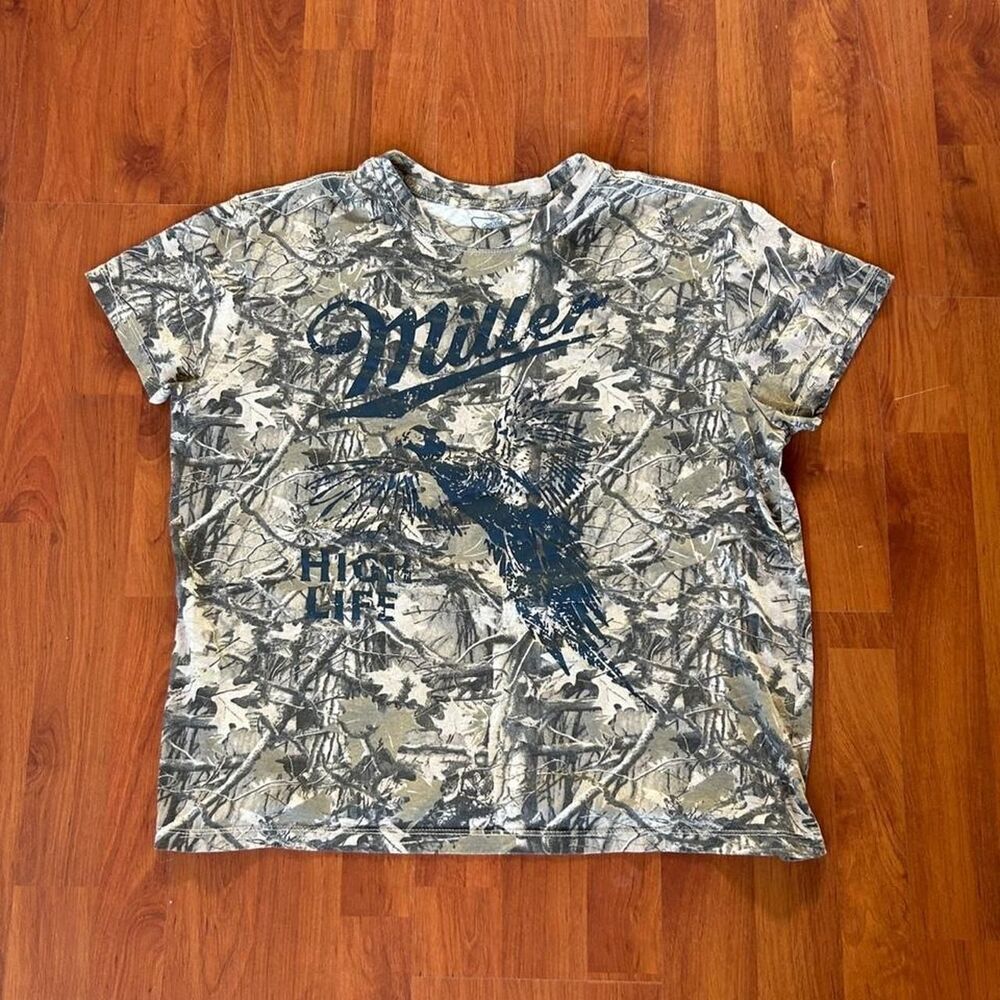 REALTREE Miller Lite Y2K Eagle Beer Cropped fit T Shirt